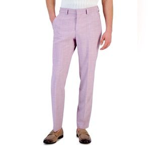Hugo Boss NWT Mens Regular-Fit Lilac Virgin Wool Casual / Dress Pants 30W x 40L